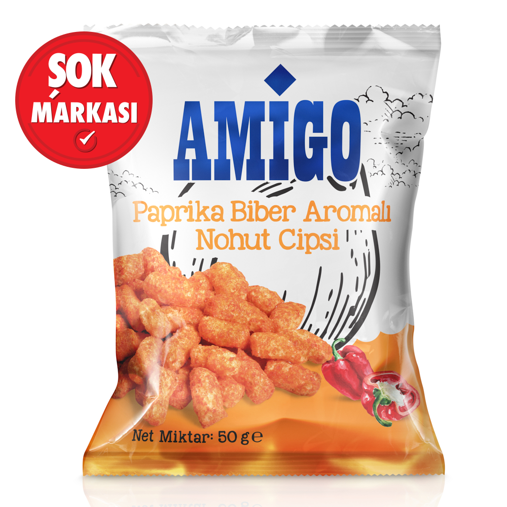 Amigo Paprika Biber Aromalı Nohut Cipsi 50 g