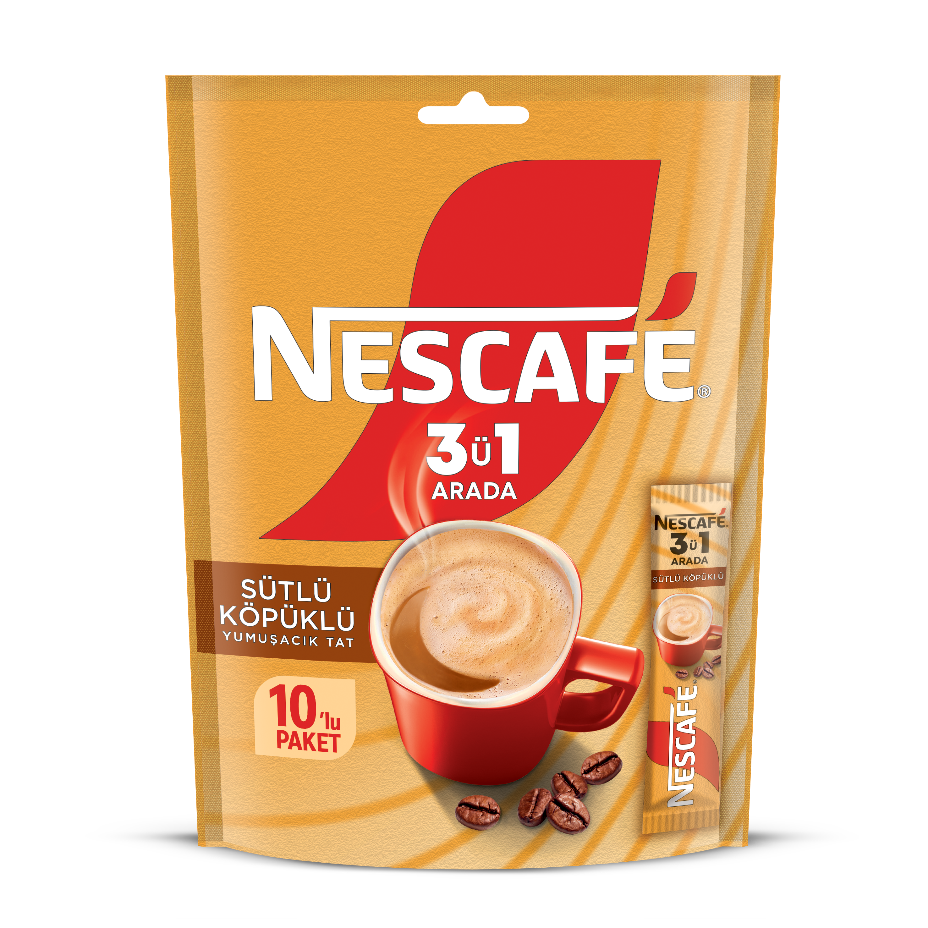 Nescafe Sütlü Köpüklü 3'ü 1 Arada 10'lu Paket