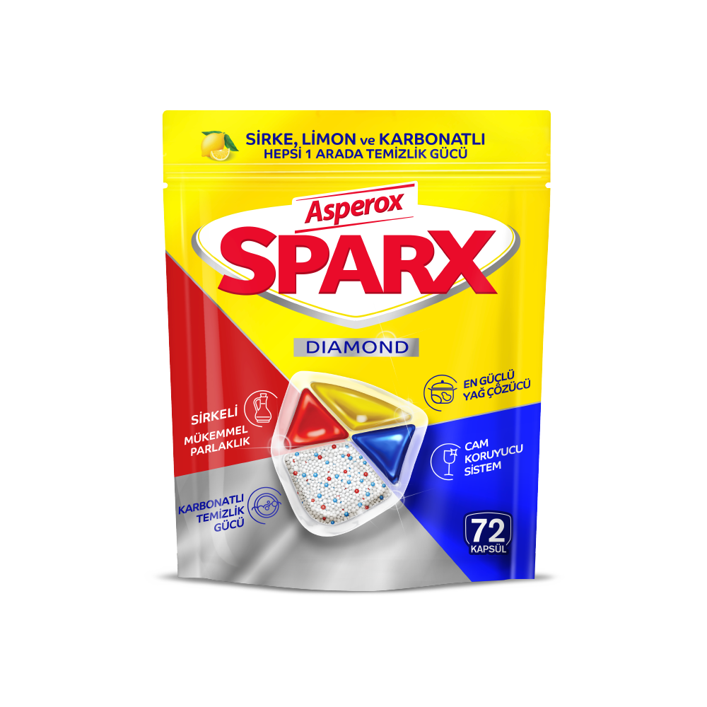 Asperox Sparx Bulaşık Makinası Kapsülü 72'li